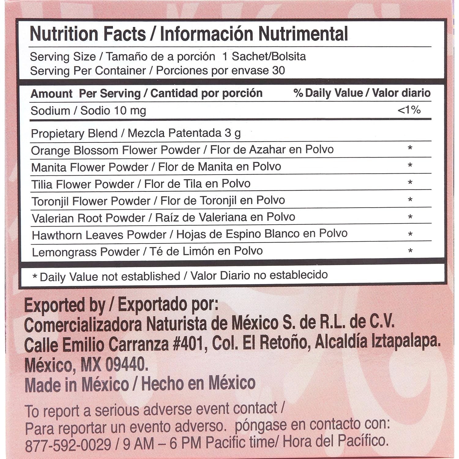 Me Vale Madre Tea GN+VIDA 30 tea Bags 30 Day Supply