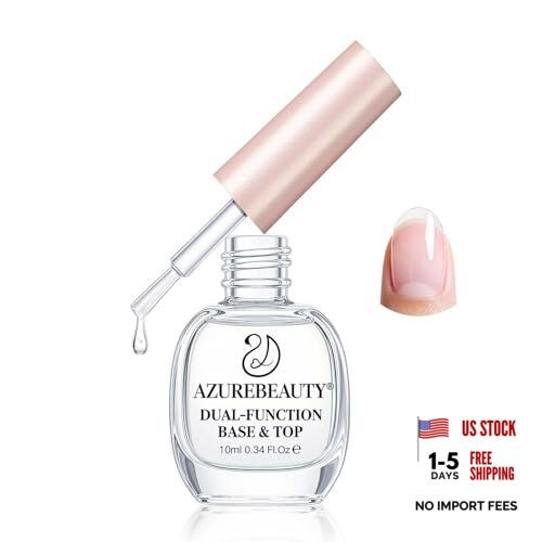 2-in-1 Base & Top Coat Nail Polish, Clear Strengthener, Quick Clear Top Coat