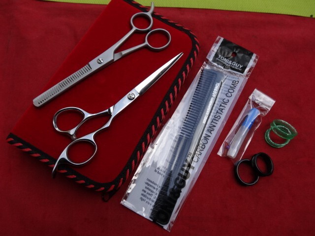 60Days WRNTY_7″ Barber Hairdressing Hair Scissors+ 6.5″ Thinning /Japanese Steel