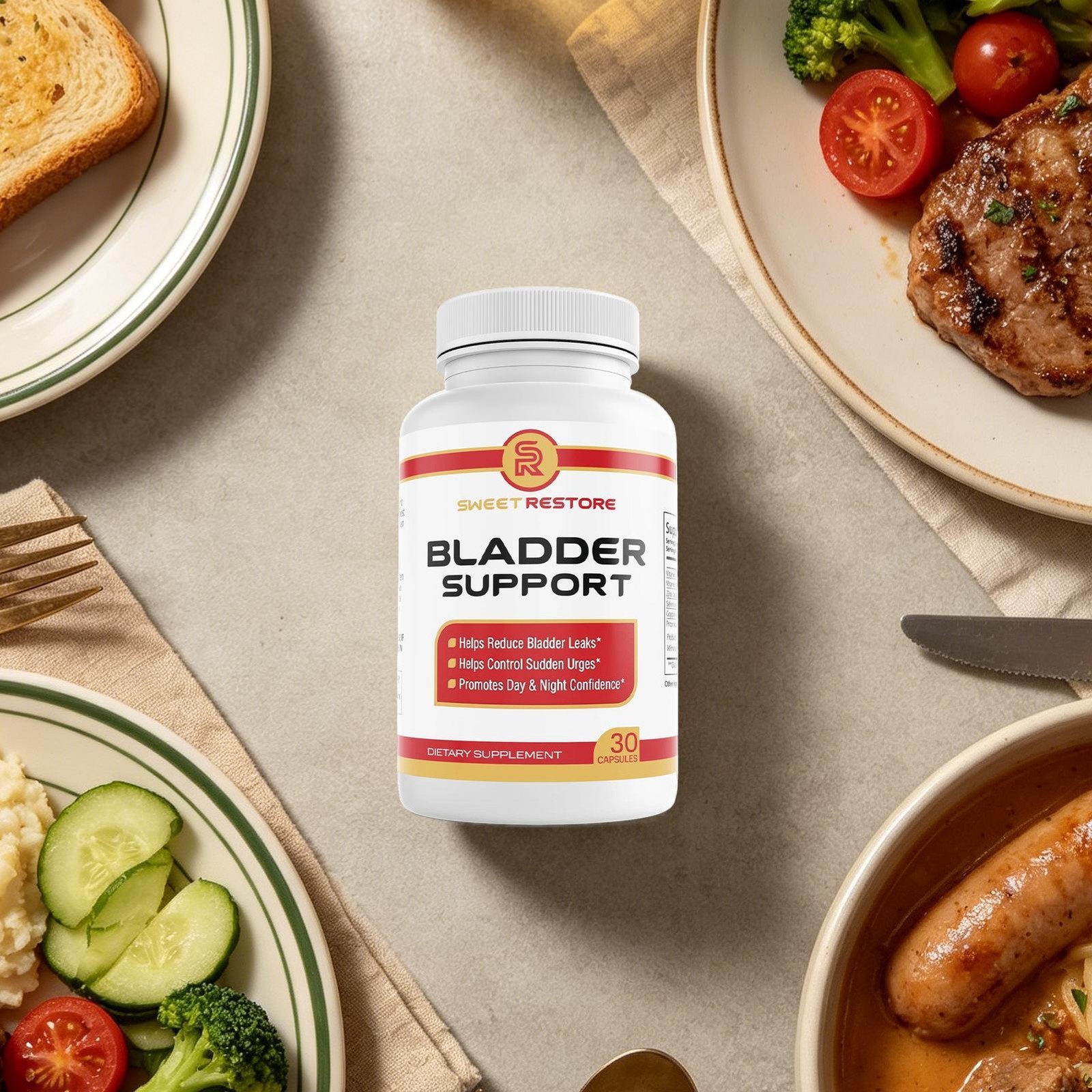 Sweet Restore Bladder Urinary Health Support Dietary Supplement 30 Capsules