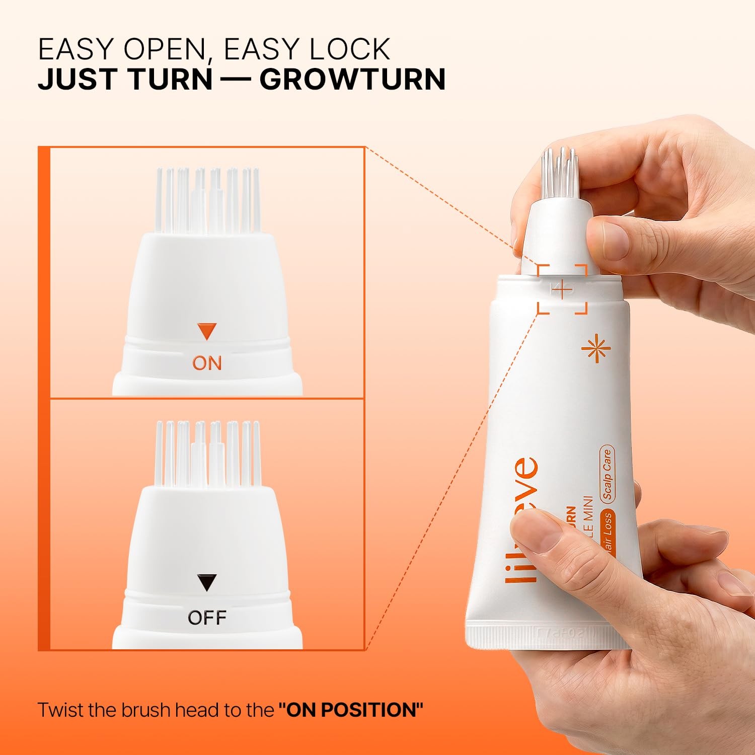 GROWTURN Hair Growth Serum with Built-in Brush, Heartleaf-Derived Exosomes to…