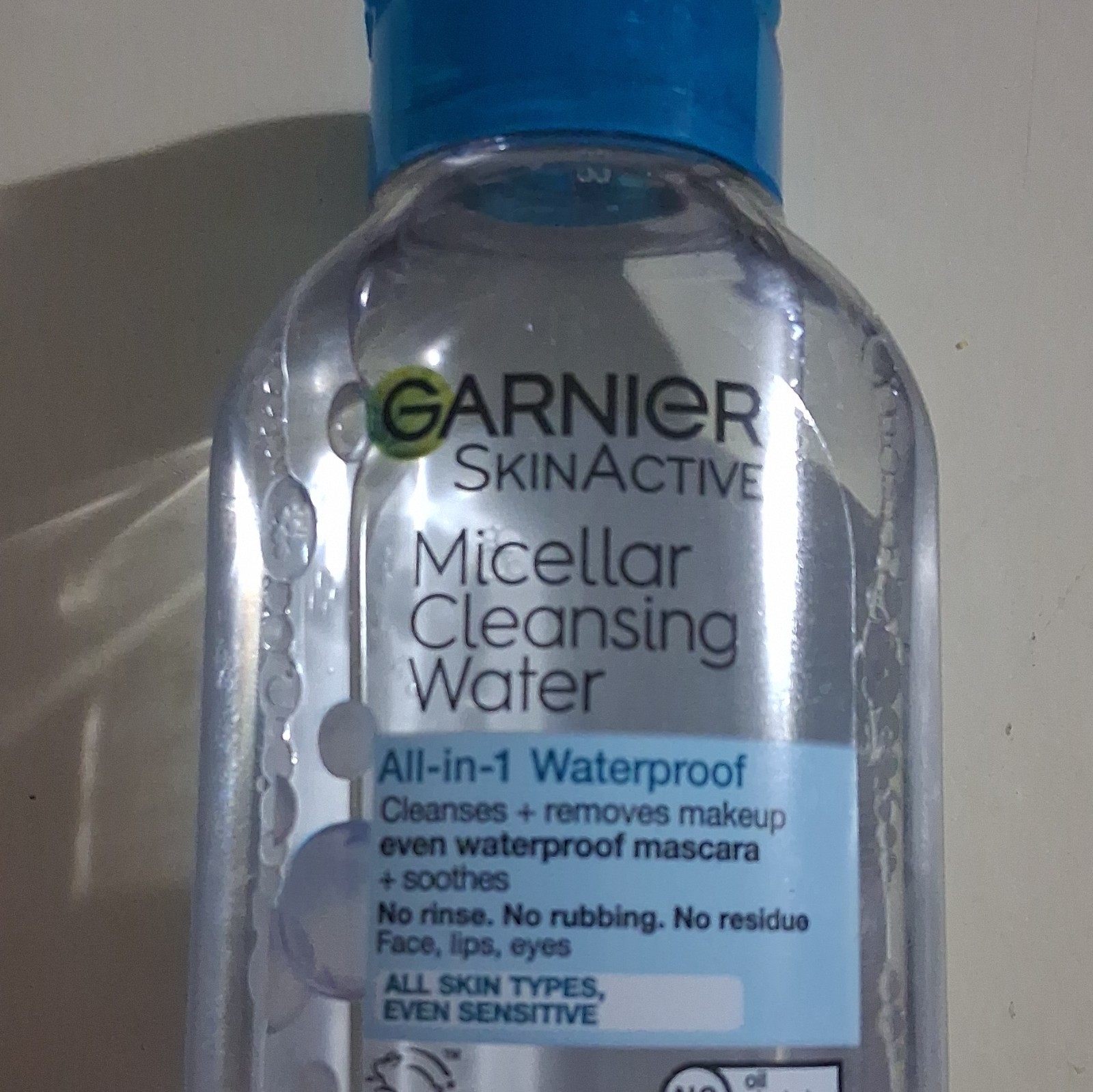 Garnier SkinActive Micellar Cleansing Water Waterproof, 3.4 fl oz Travel Size