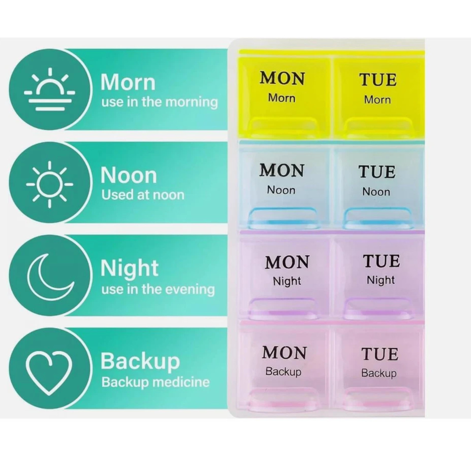 For Vitamins Extra Large Weekly Pill Organizer 3 Times A Day Medicine Cases Boxs