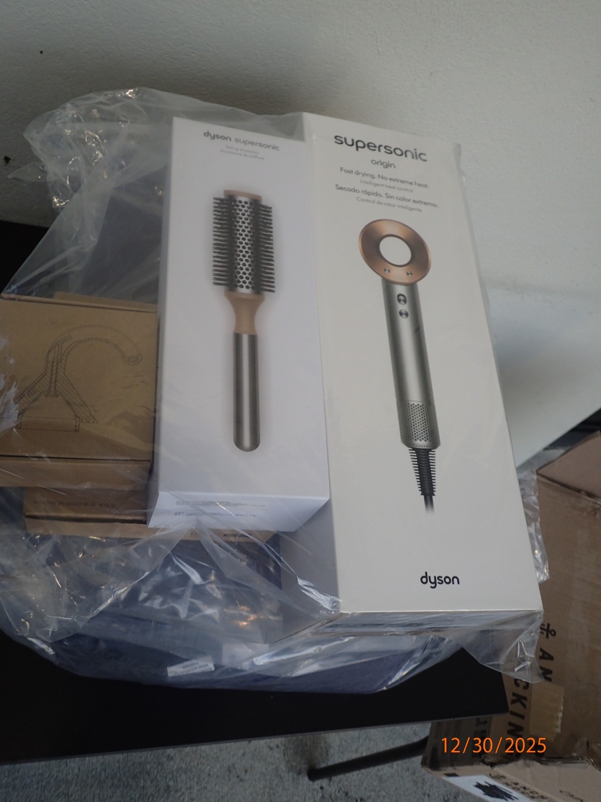 DYSON Supersonic Origin Hair Dryer Nickel/Copper + Styling Accessories SEALED