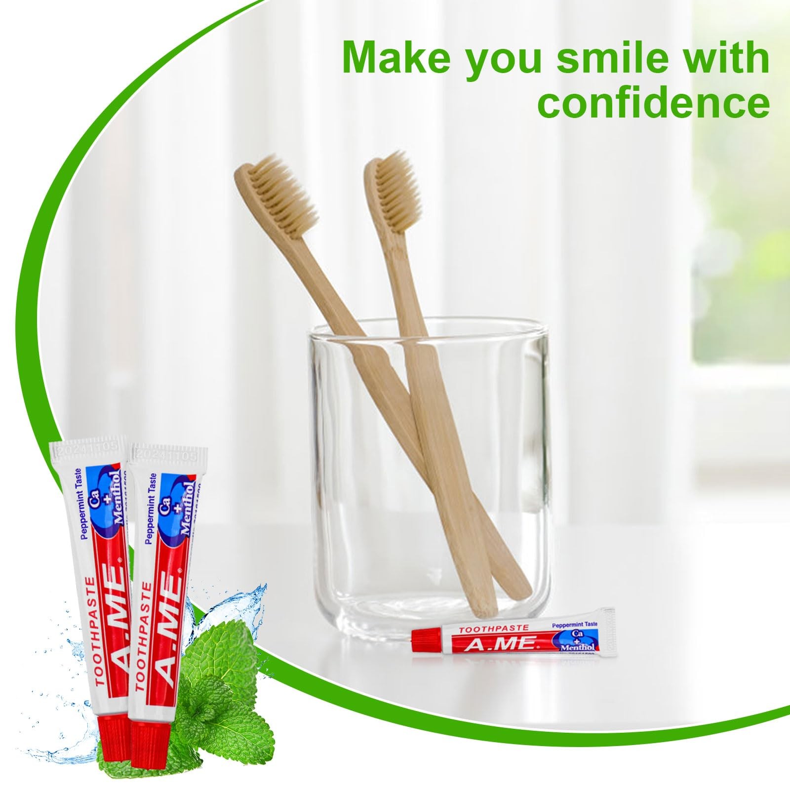 Travel Size Toothpaste Bulk, Disposable Small 0.35 Fl Oz (Pack of 100)