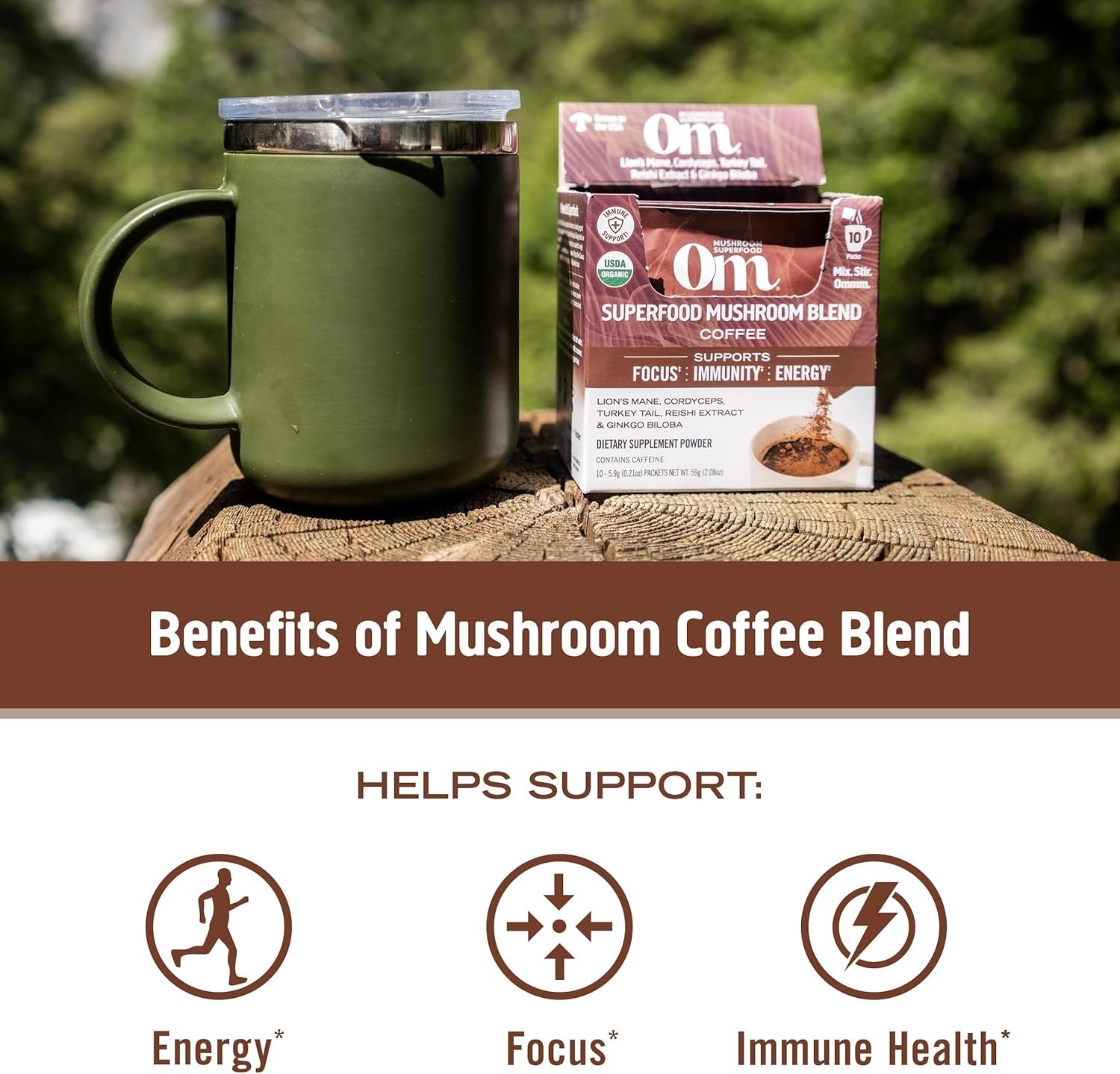 OM Superfood Mushroom Coffee Blend, 6.13 oz