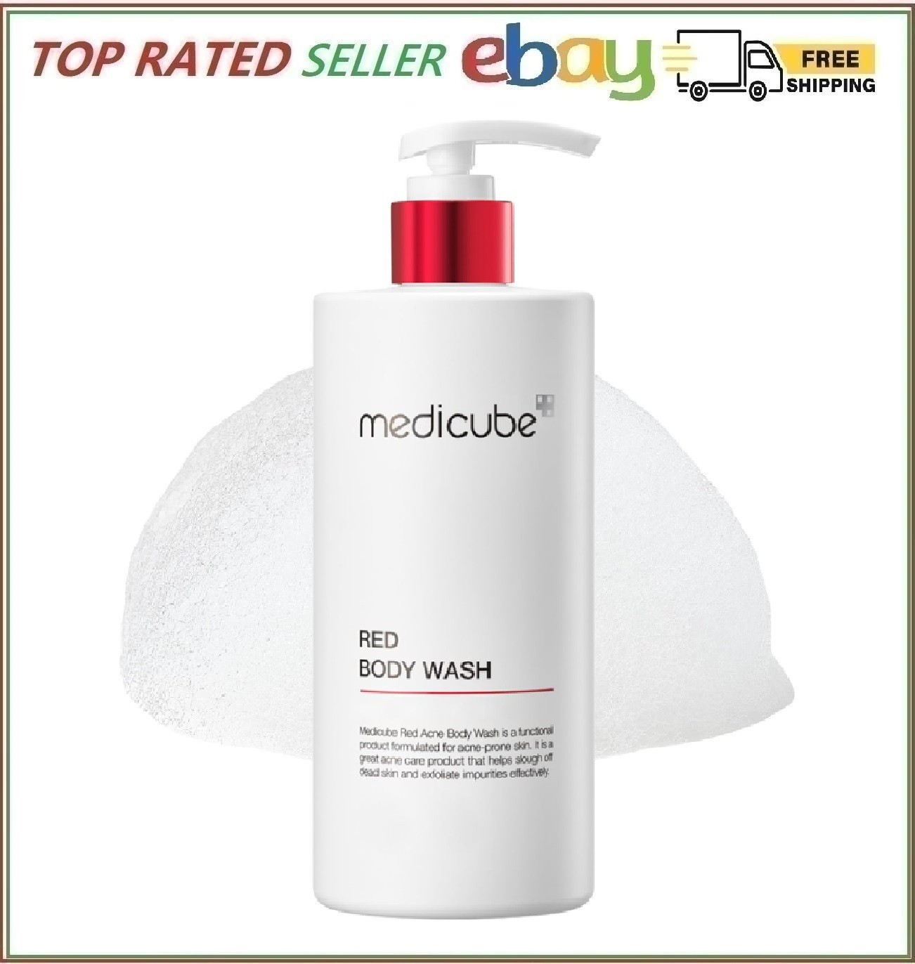 medicube Red Body Wash 14.10 Fl.oz I Low pH and Hydrating Cleanser with Salicyli