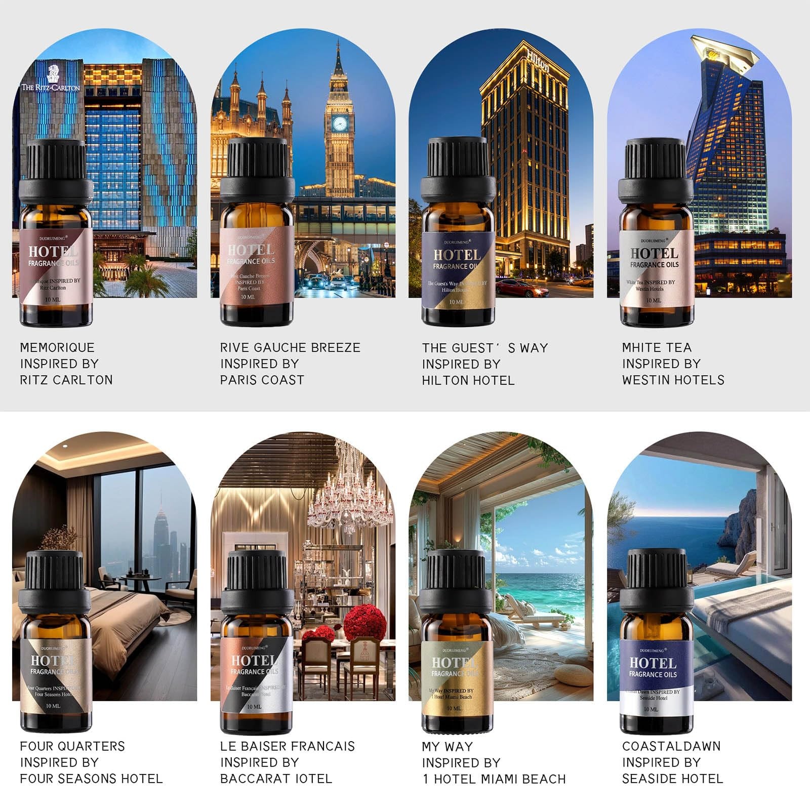 Hotel Diffuser Oil Gift Set – Inspired by 5-Star Hotel Scents – My Way,Ritz -…