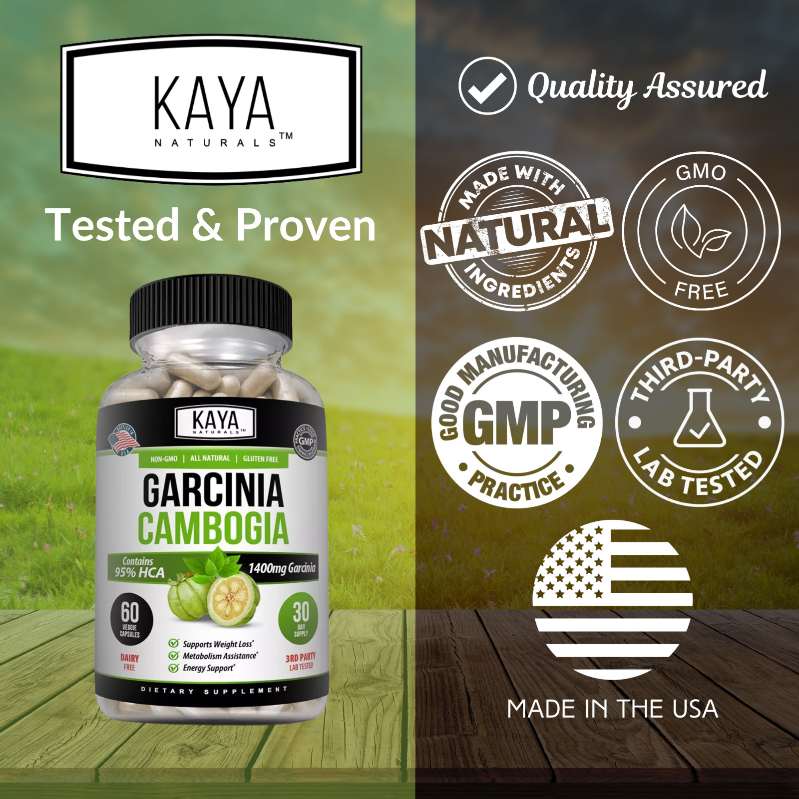 Garcinia Cambogia Extract, Premium Fat Burning 95% HCA, Natural Weight Loss