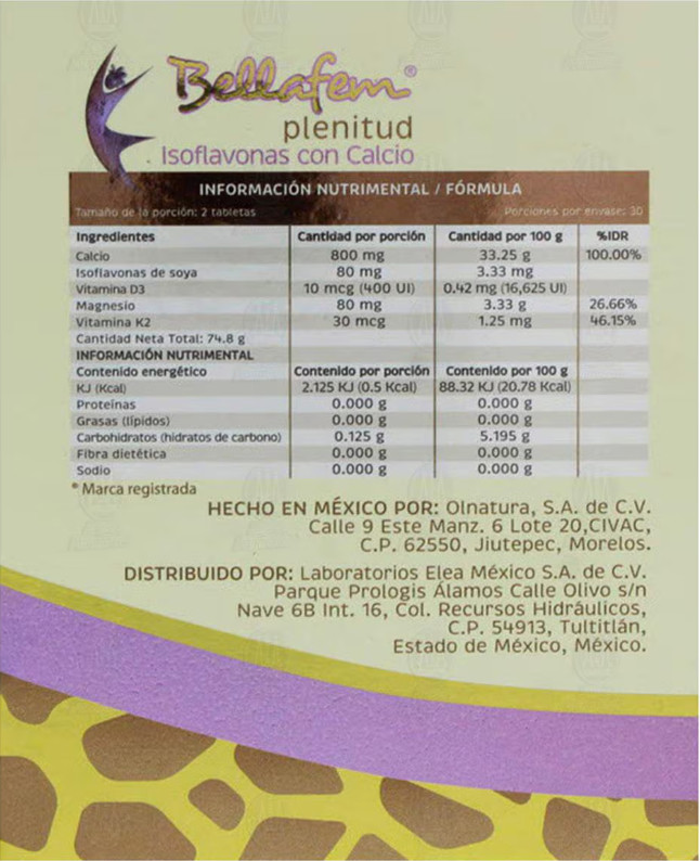 Bellafem Plenitud: Support and Women’s Wellness, 60 Tablets, Gluten Free