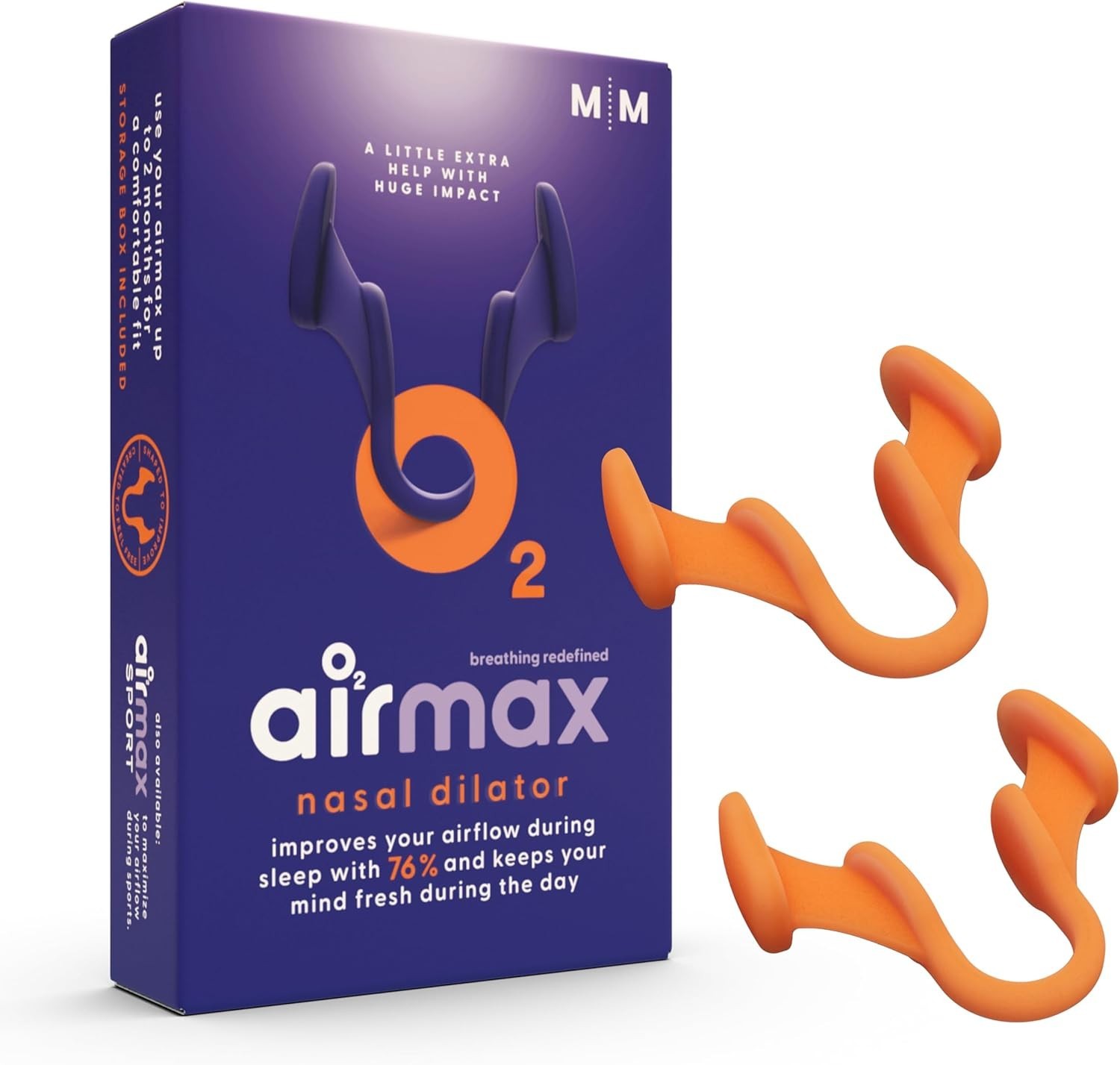 AIRMAX Nasal Dilators – 76% More Airflow for Better Sleep & Snoring Relief