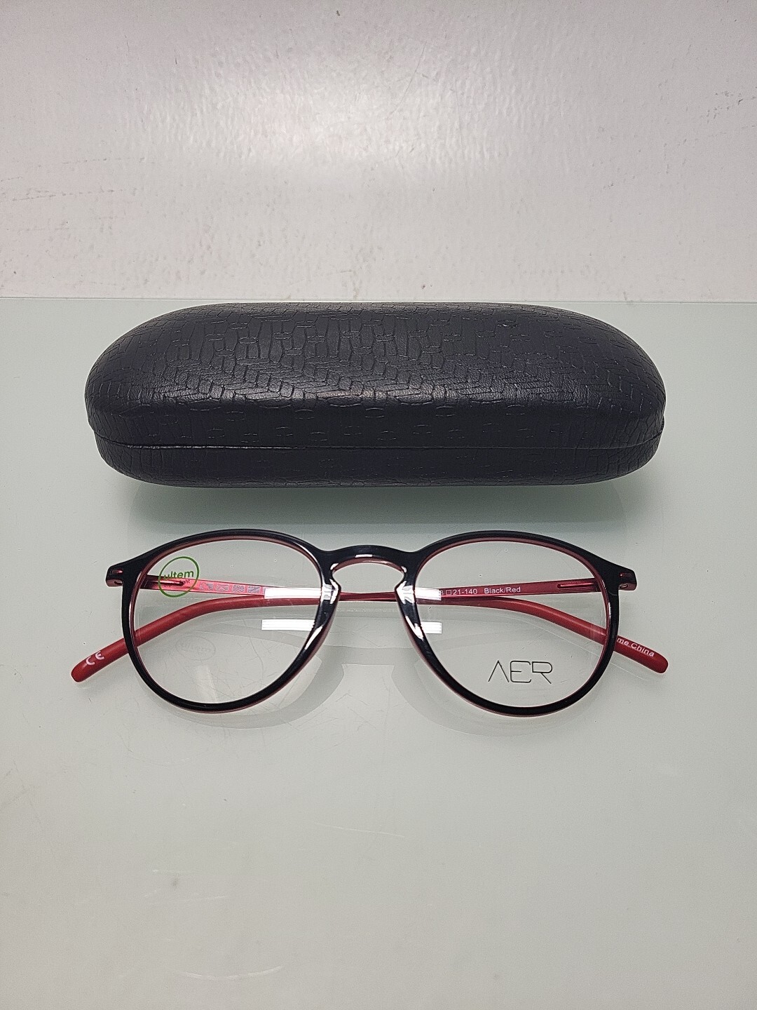 AER Ultem A7031 Black/Red Eyeglasses