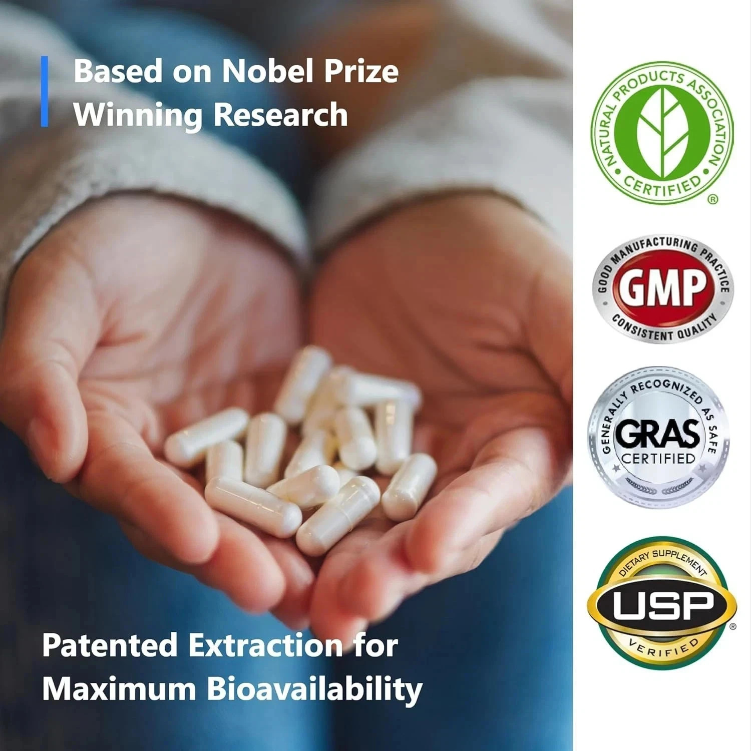 TA-65 Telomere Activation Rejuvenation Supplement, DNA Repair, Stem Cell 90 Caps