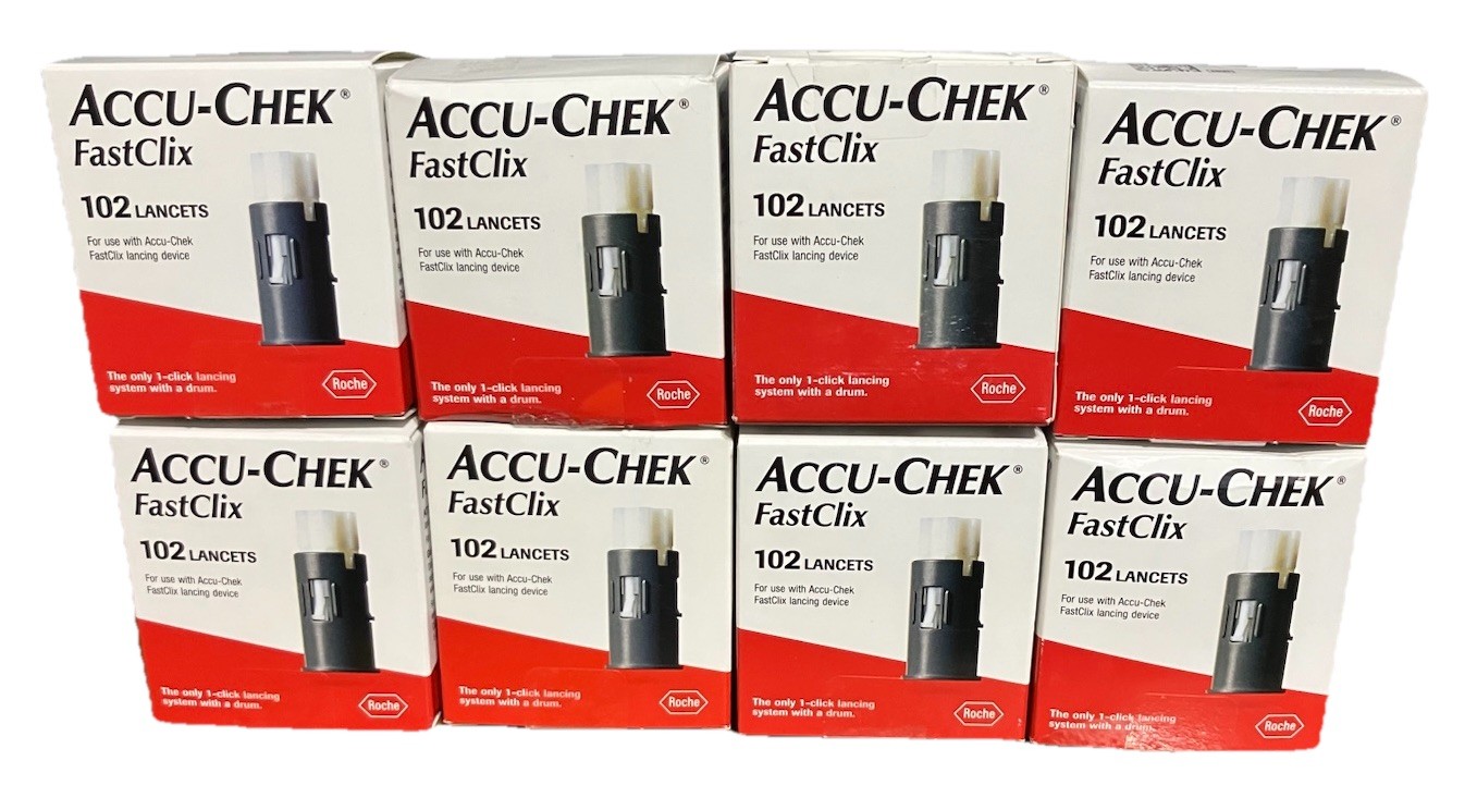 Accu-Chek FastClix Lancets​~LOT Of 8~*816 CNT~Exp~2029~$63.99~($8/Per Box)~FR SP