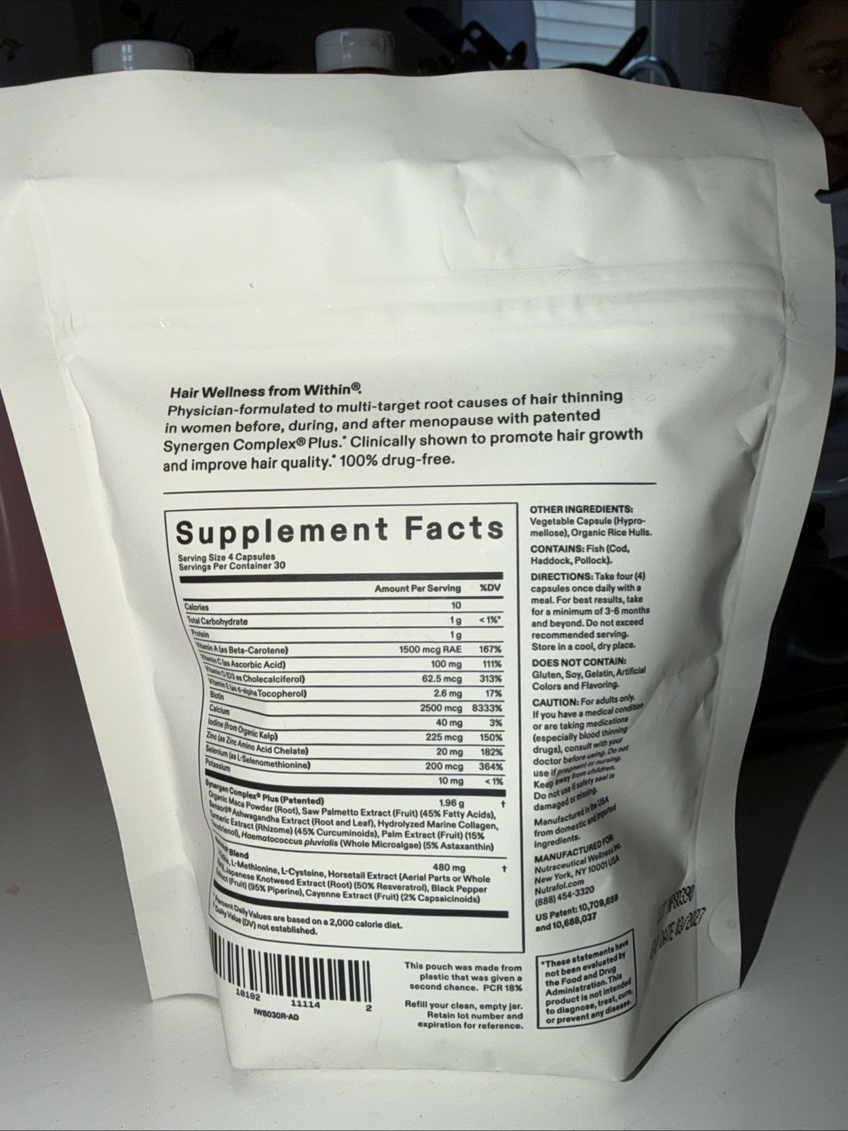 Nutrafol Women’s Balance Hair Growth Nutraceutical~120 Capsules/Refill~Exp 10/27
