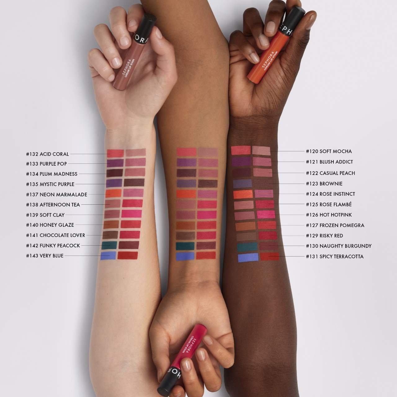 Authentic SEPHORA COLLECTION Cream Lip Stain 10HR Liquid Lipstick,50 SHADES