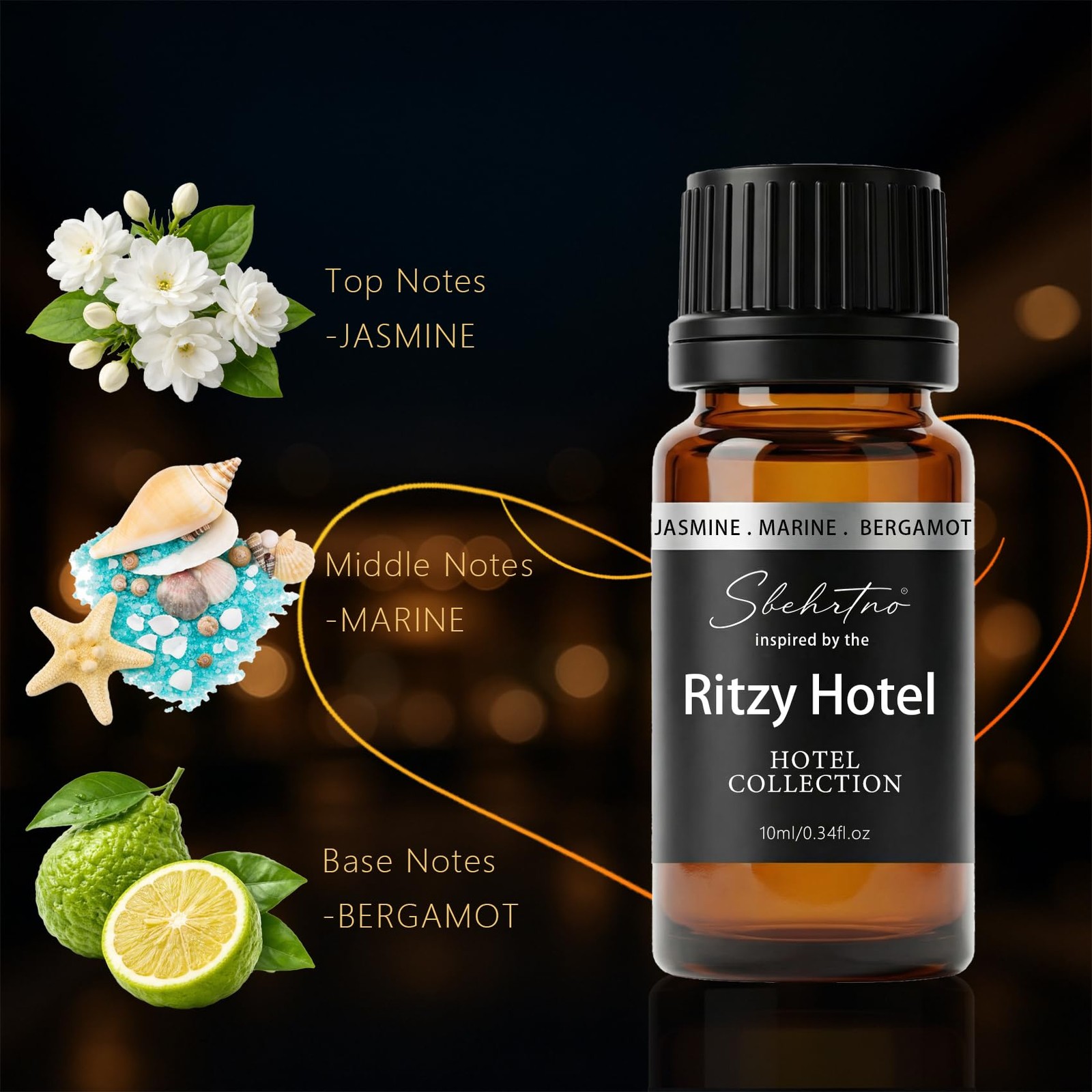 Sbehrtno Hotel Collection Diffuser Oil – Inspired 0.34 Fl Oz (Pack of 1), 0