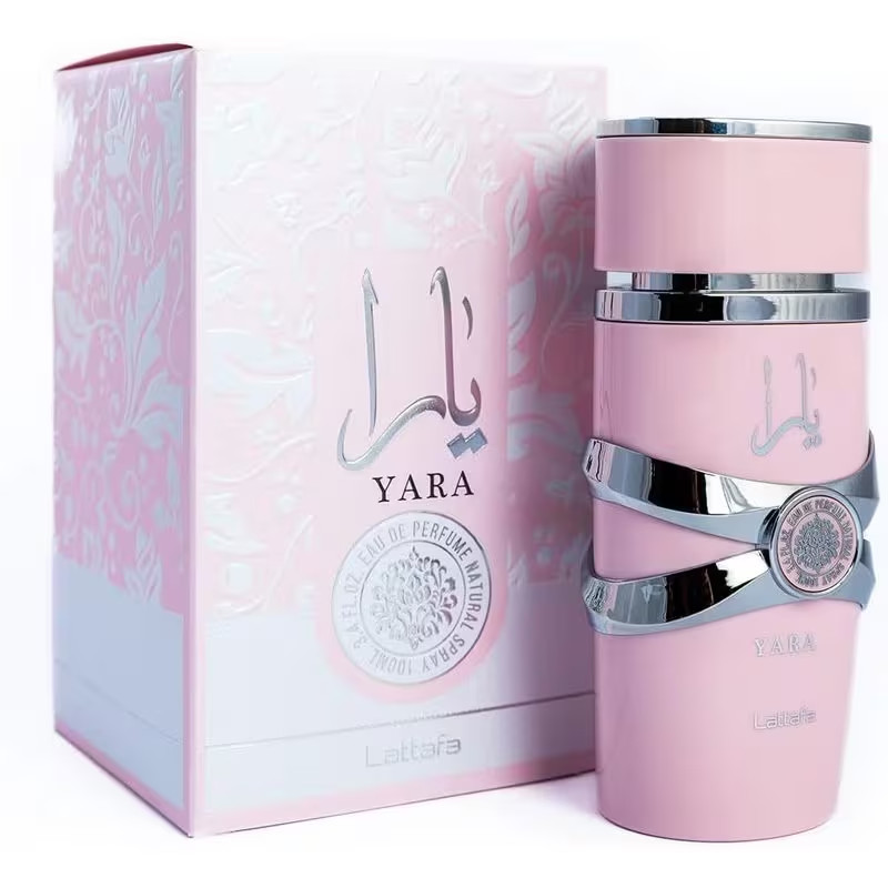 ​Lattafa Yara Pink Perfume 100ml & Air Freshener 300ml Bundle Pack Floral Mist
