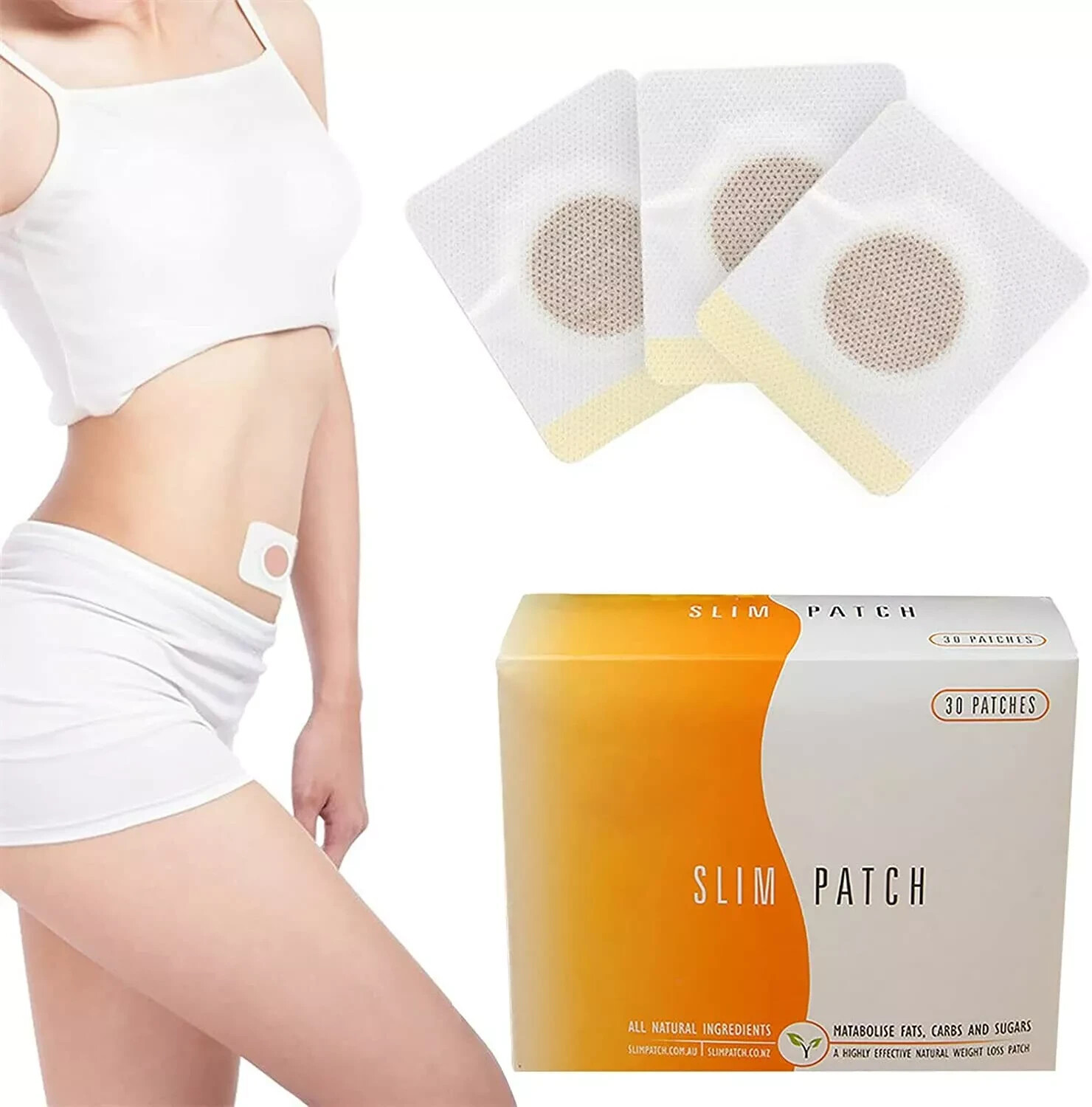 The Authentic & Original Slim Patch – Highly Effective Natural Weight Loss 30 Ct