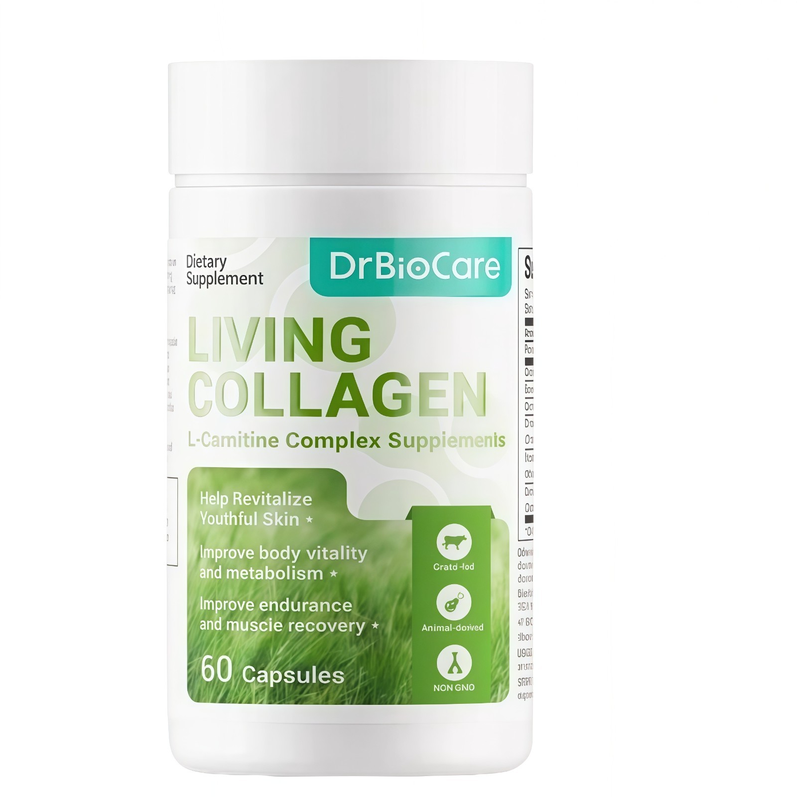 Living Collagen Complex | DrBioCare Grass Fed Bovine L-Carnitine Anti-Aging