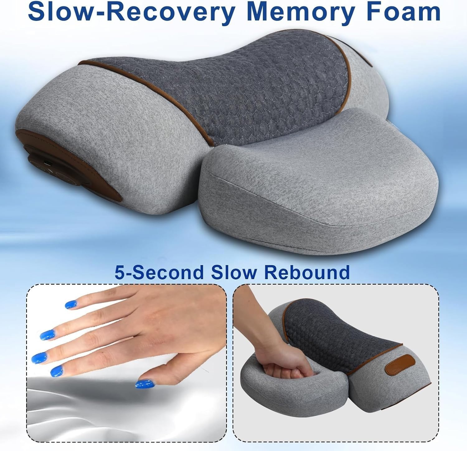 3 in 1 Electric Neck Massager Pillow, Thera Pillow Traction Massager with Heat