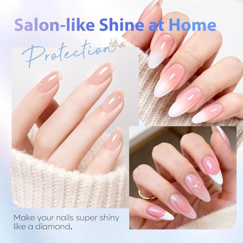 2-in-1 Base & Top Coat Nail Polish, Clear Strengthener, Quick Clear Top Coat