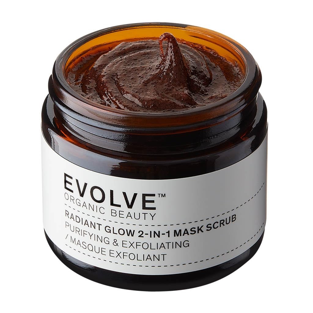 Evolve Organic Beauty – Natural Radiant Glow 2-in-1 Mask Scrub | Small-Batch, Ve