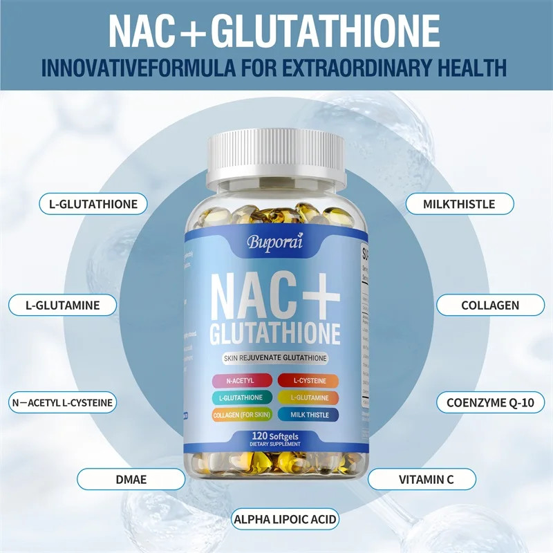NAC + Glutathione 240pcs – Antioxidant,Dull Skin Tone,Skin Whitening Cell Growth
