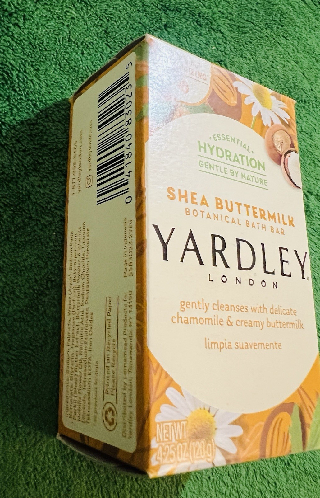 Yardley London Essential Hydration Shea Buttermilk Moisturizing Bath Bar 4.25 oz