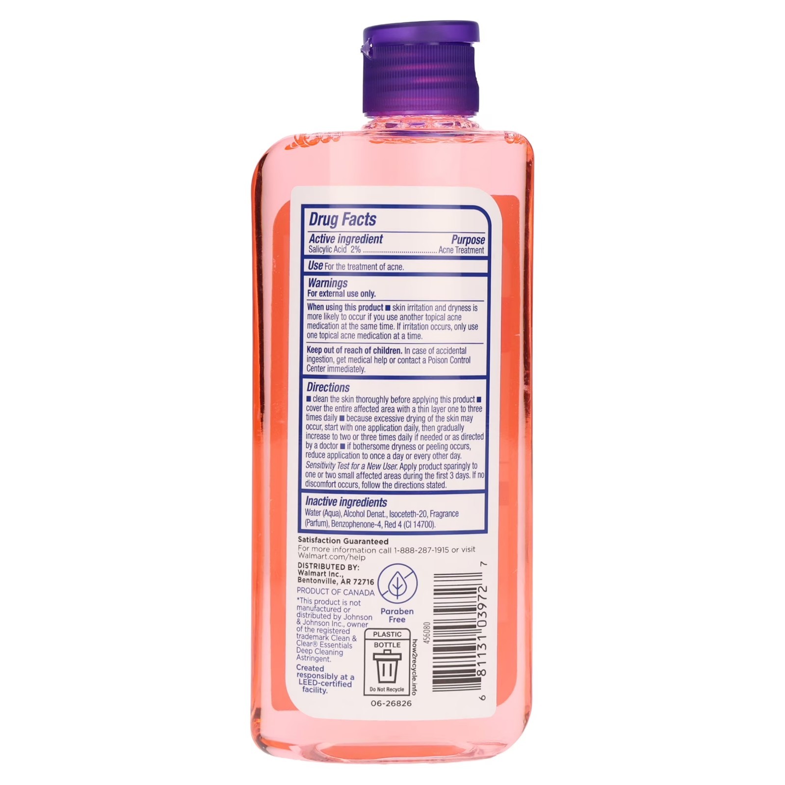 (3 pack) Equate Beauty Deep Cleaning Acne Care Facial Astringent, 8 fl oz