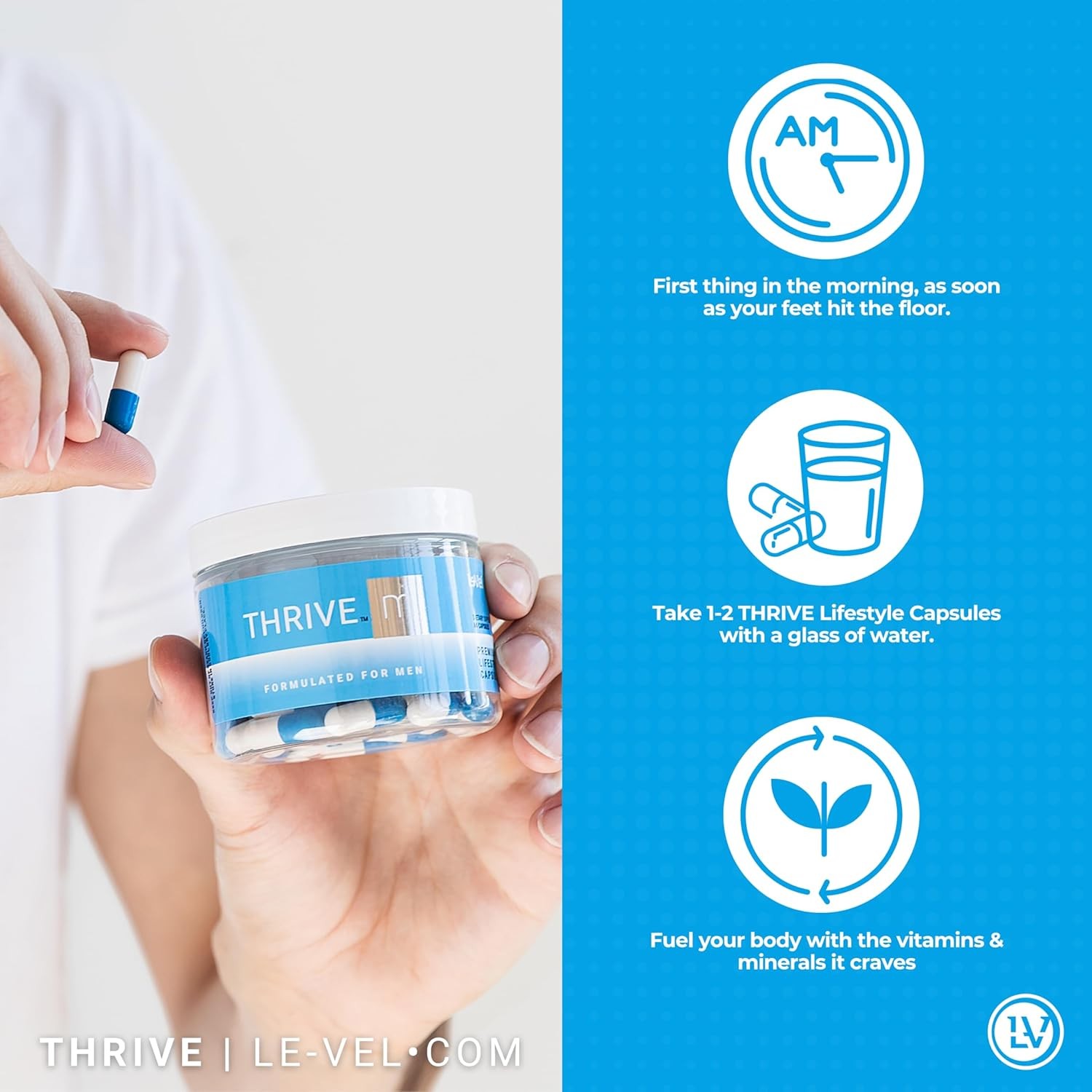 Le-Vel Thrive M Premium Lifestyle Capsules for Men ?C (1 Bottle (60 Servings))