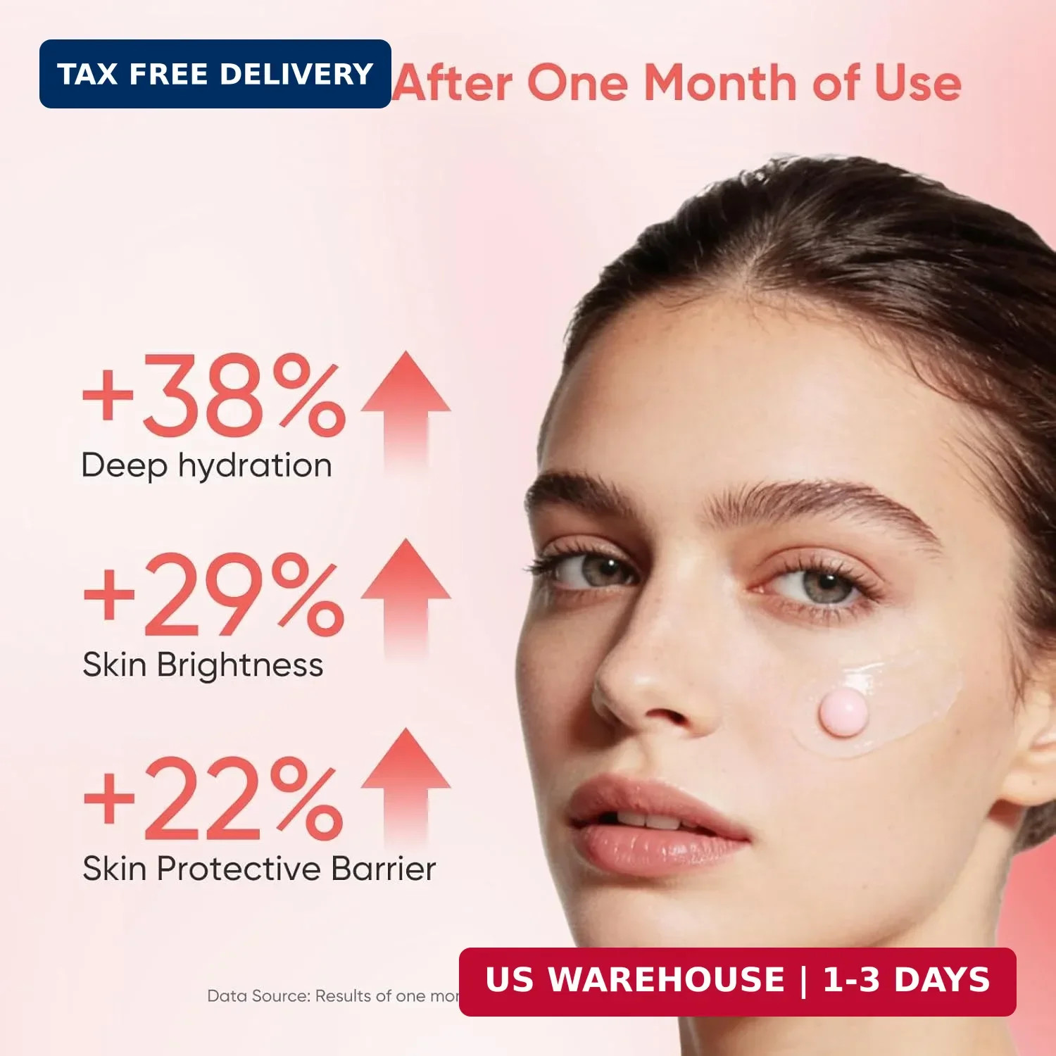 Pink Moisturizer Capsule Face Cream for Radiant And Plump Skin,Reduce Fine Lines