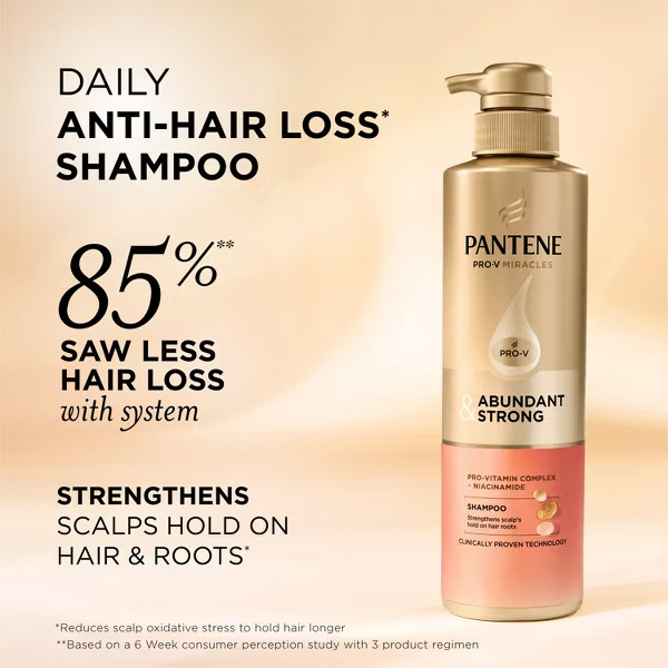 Pantene Abundant & Strong Shampoo – 13.5 fl oz: Basic Cleansing, Daily Use