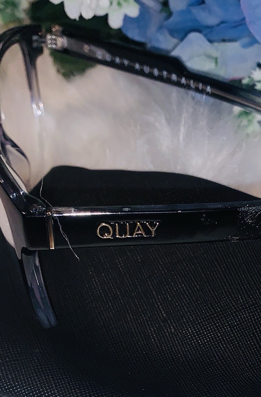 QUAY Australia Black Cleat Glasses Blue Light Blocking Clear Lens Frame New