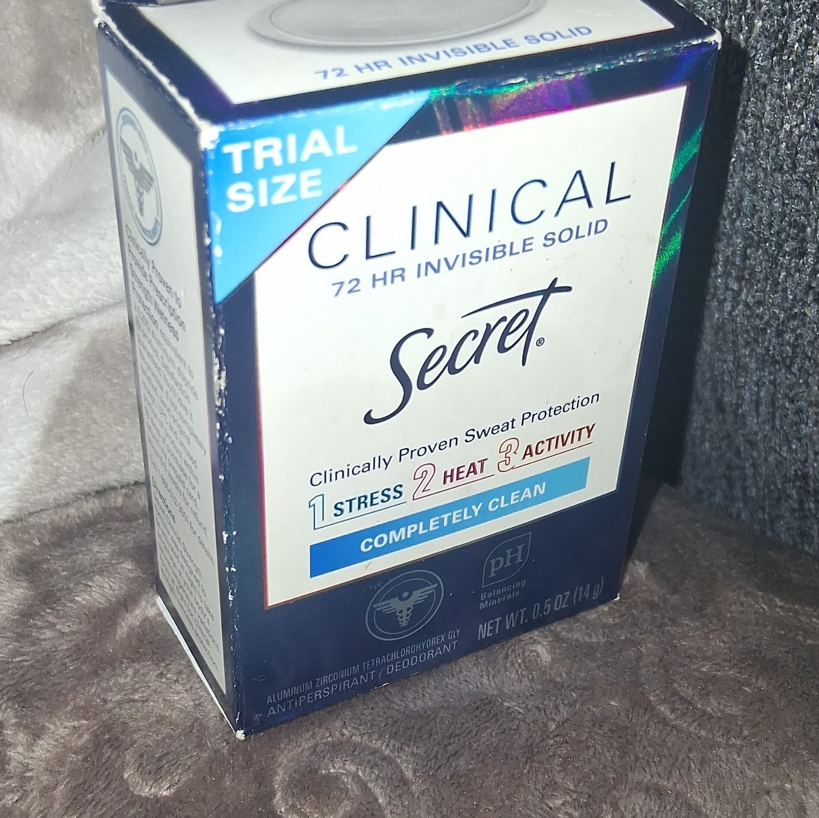 Secret Clinical 72-Hour Protection Antiperspirant Solid Completely Clean 0.5 oz