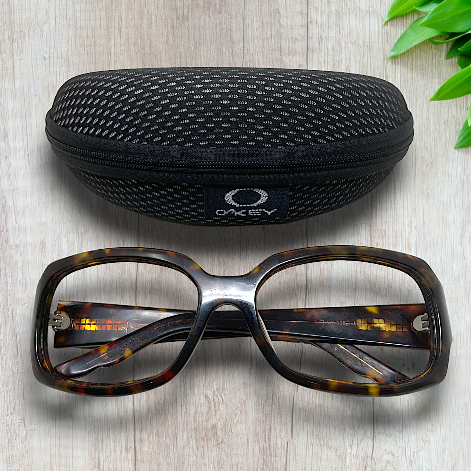 Oakley Tortoiseshell Eyeglasses Sunglasses Frames Only Branded Case OX1091