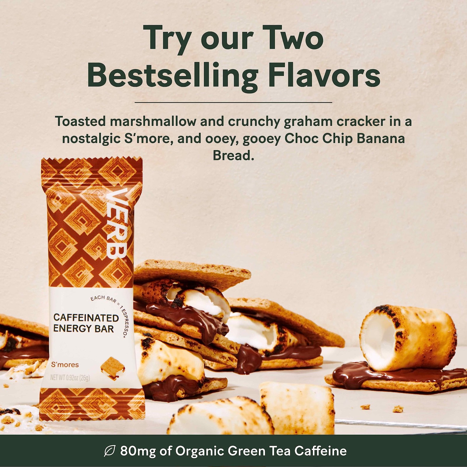 Verb Caffeinated Energy Bars Variety Pack – 2 Delicious 16 Count (Pack of 1)