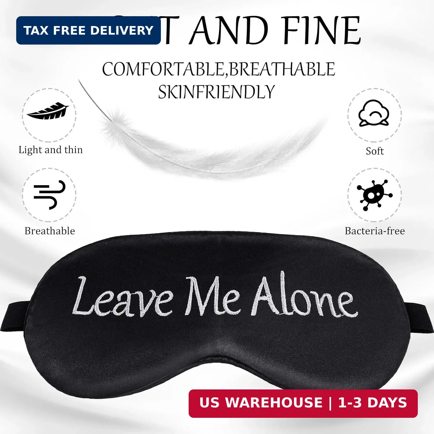 4 Pieces Funny Sleep Mask Silk Eye Mask Soft Blackout Blindfold with Adjustable