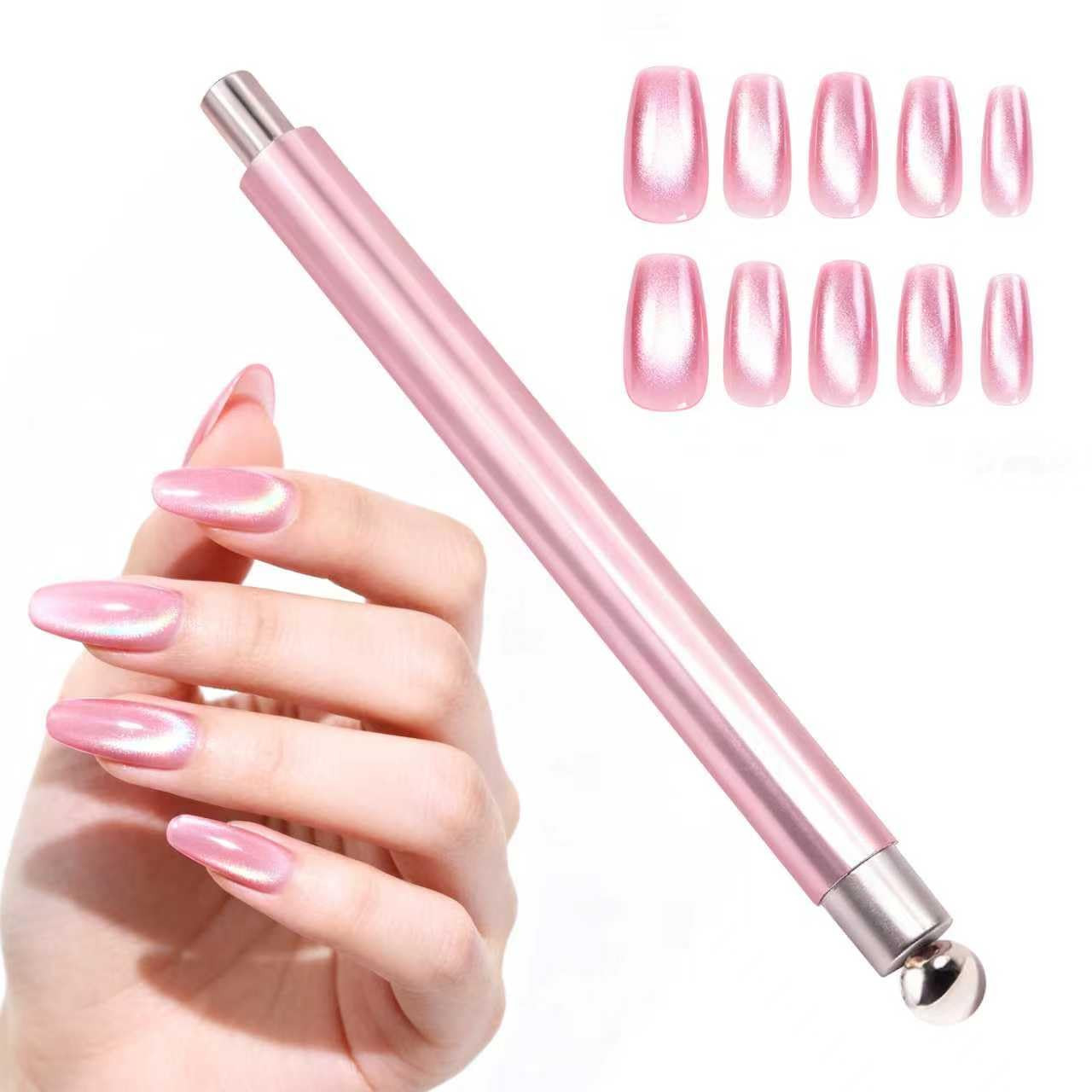 Magnet for Cat Eye Gel Polish,2025 New Double-Head Cat Eye Magnetic Nail Art Too