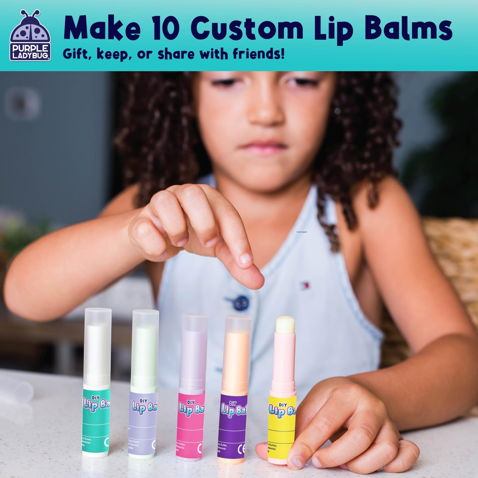 PURPLE LADYBUG DIY Lip Balm Making Kit – STEM Gifts for 10 Year Old Girl & Great