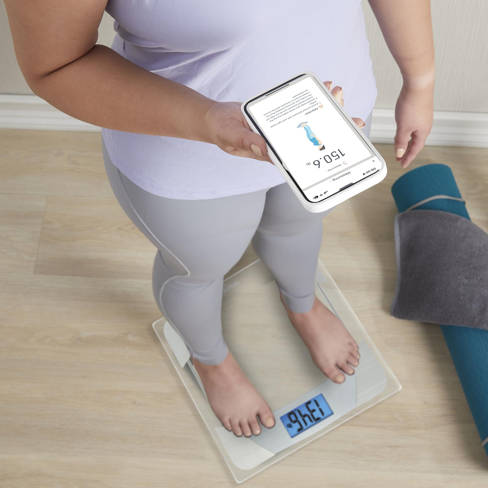Digital Scales for Body Weight, 400 LB Capacity, Unique Blue LCD, Stainless S…