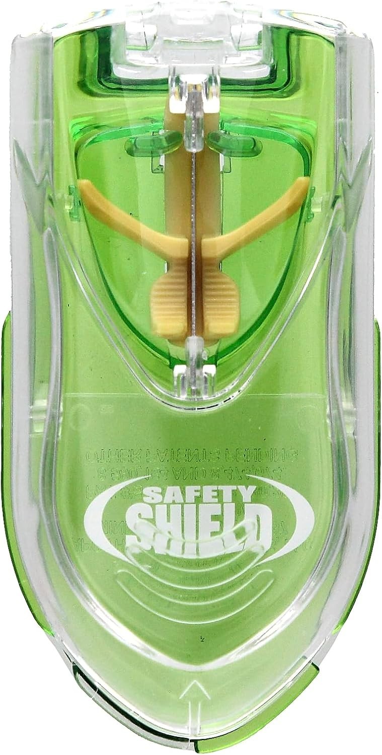 Ezy Dose Pill Cutter with Safety Shield, Safely Cut Pills and Vitamins – Green