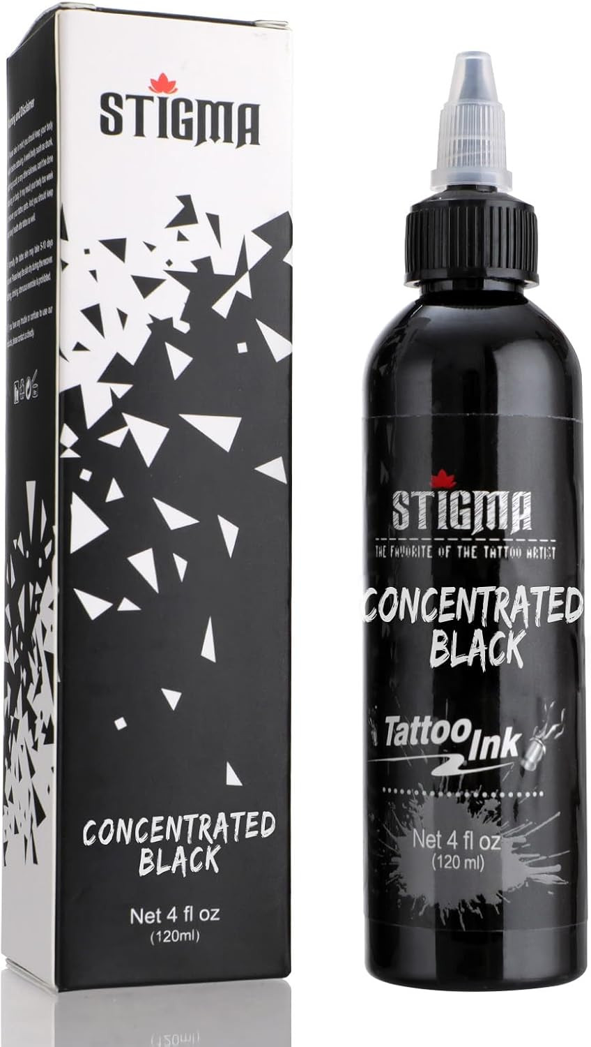 STIGMA Tattoo Ink Black 4 OZ 120Ml Lining, USA Standard Tattoo Pigment Concentra