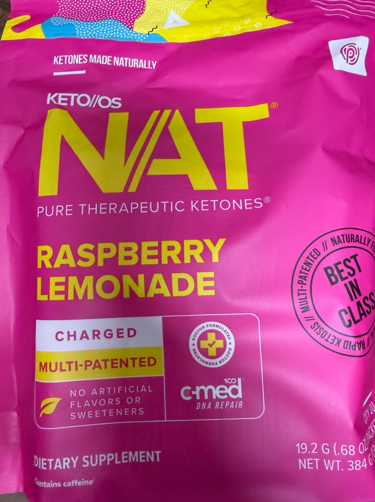 Prüvit Ketones NAT 20 Packets Charged RASPBERRY LIMONADE FREE SHIPP Exp 03/2026