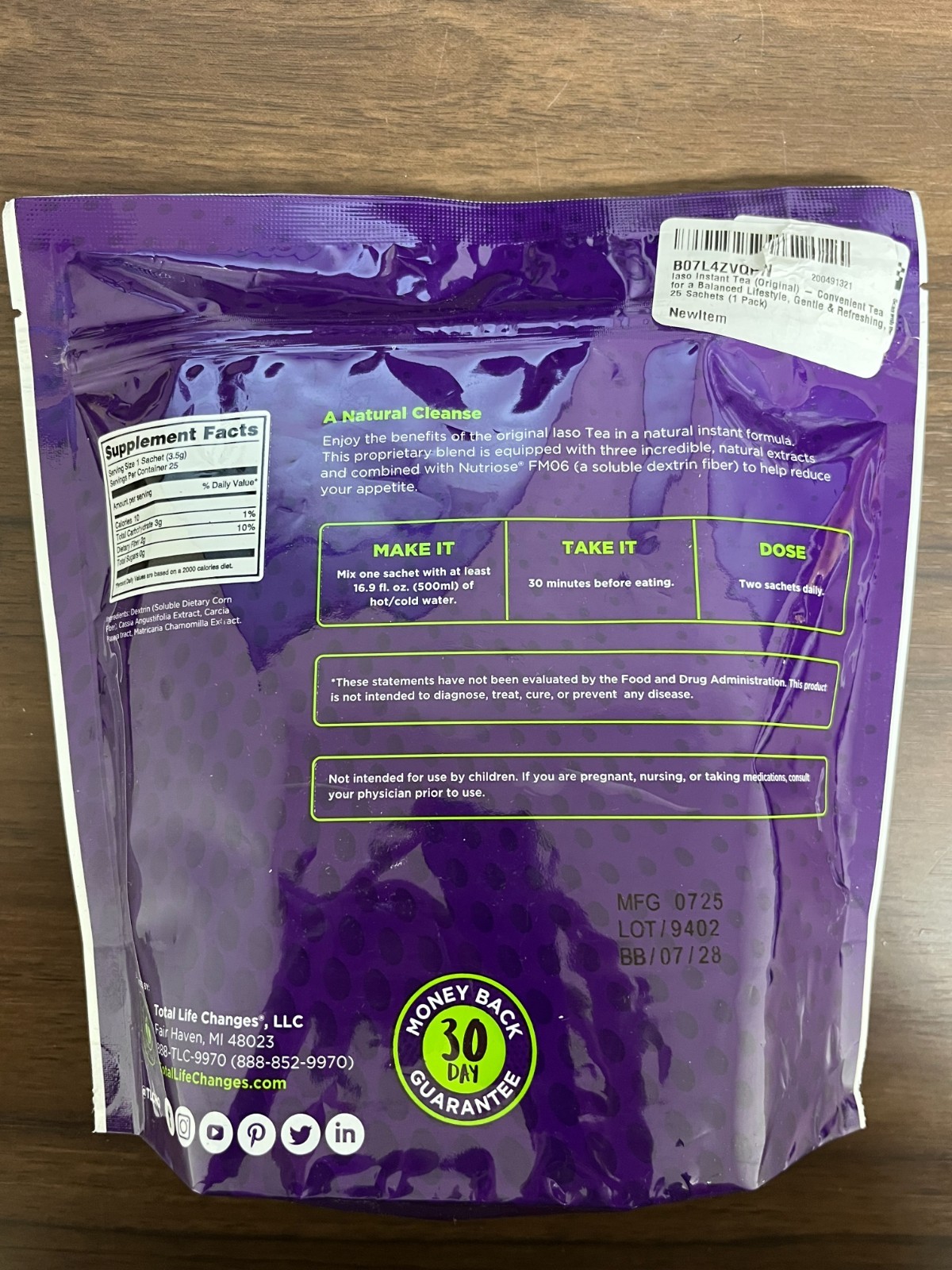 TLC Total Life Changes IASO Instant Tea AUTHENTIC **Free Shipping Exp:07/28**