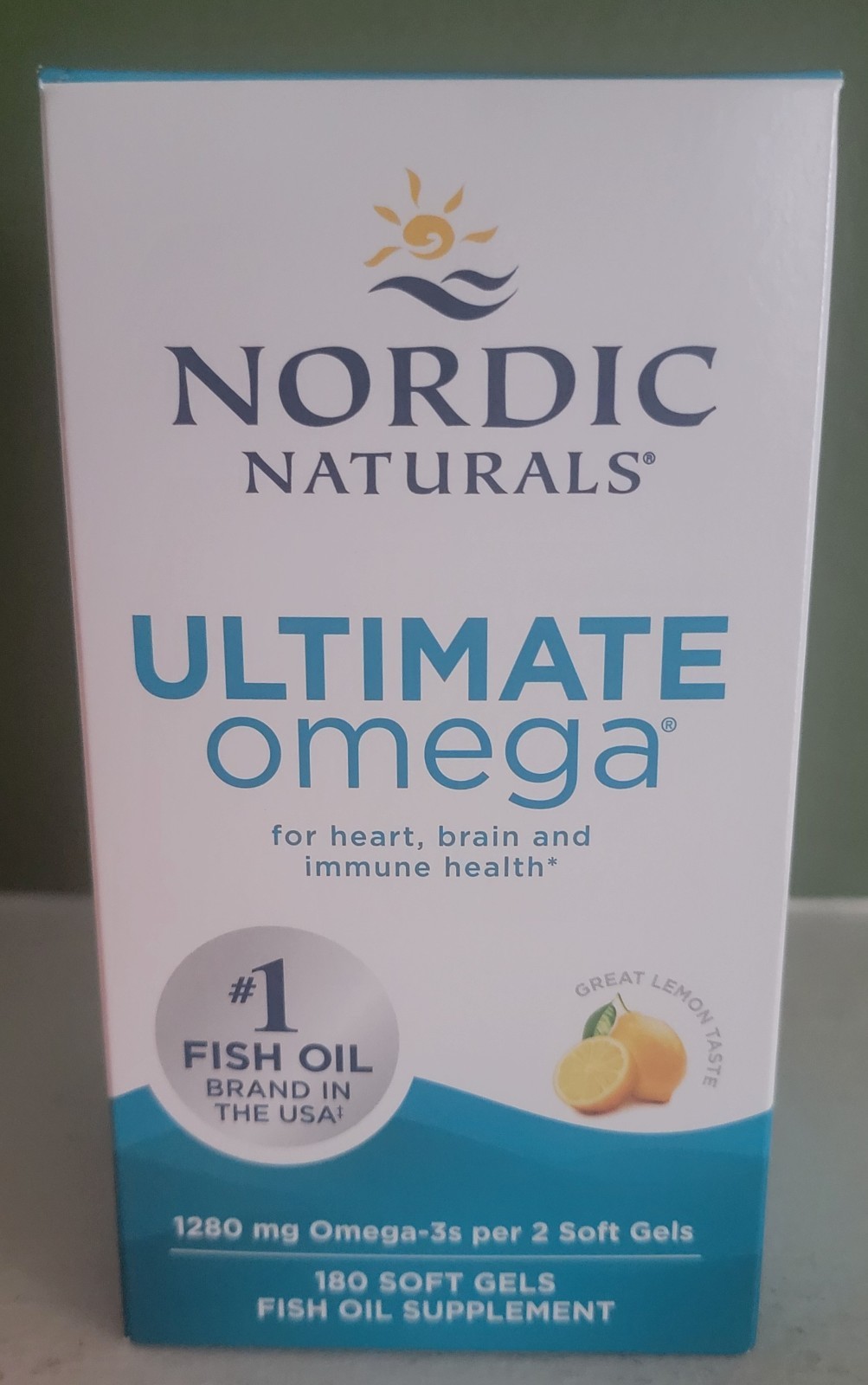 New & Sealed Nordic Naturals Ultimate Omega Lemon 1280mg 180 Count 06/28