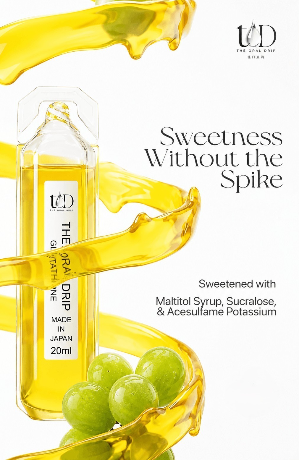 The Oral Drip Premium Glutathione Wellness Drink Ampoules 20ml x 8 Pack