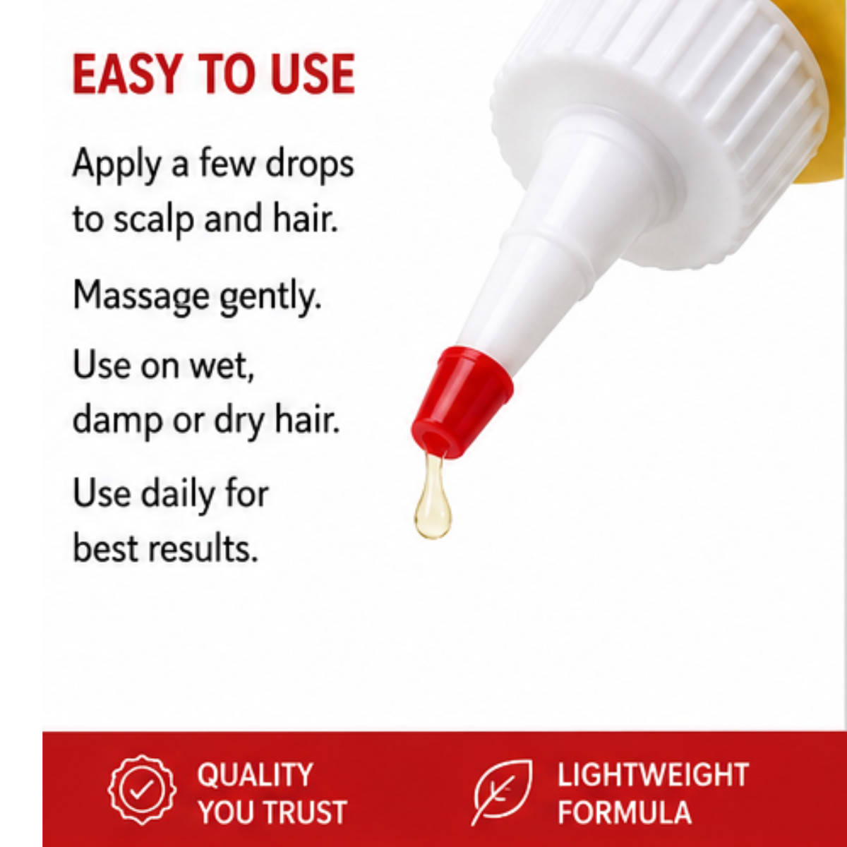 Wild Growth Light Oil Moisturizer Hair Oil Bottle 4 fl oz w/ FREE Shipping