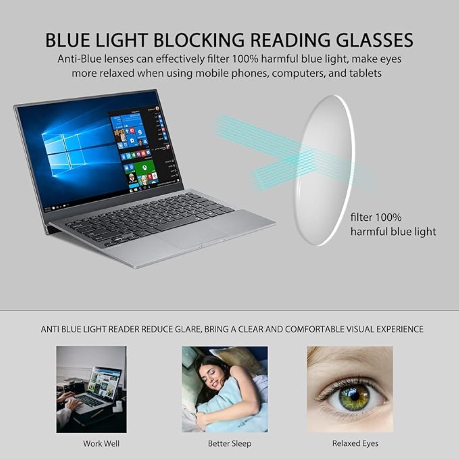 1PK Men Women Multifocus No Line Progressive Reading Glasses Multifocal Readers