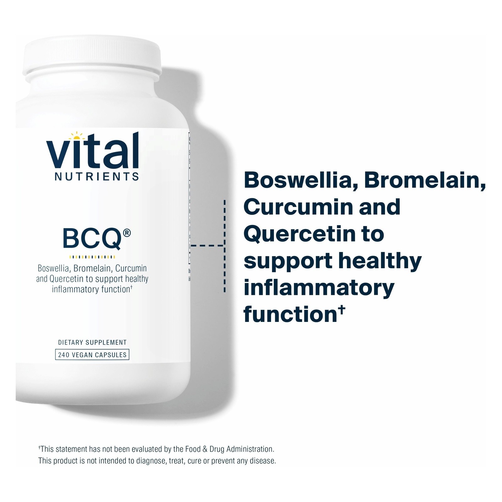 Vital Nutrients BCQ Joint Support Vegan Supplement 240 Capsules 240 Caps-07/28